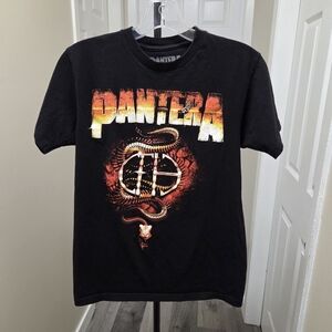 Pantera 100% Cotton Black Graphic Band T-Shirt